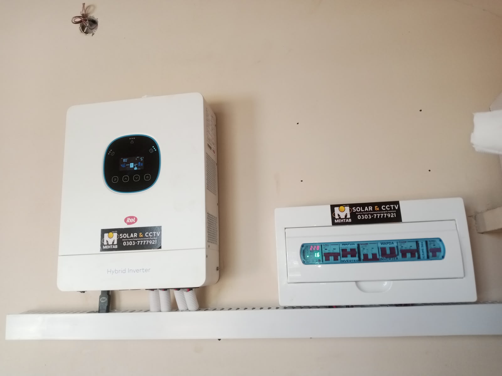 Installed inverter + DB