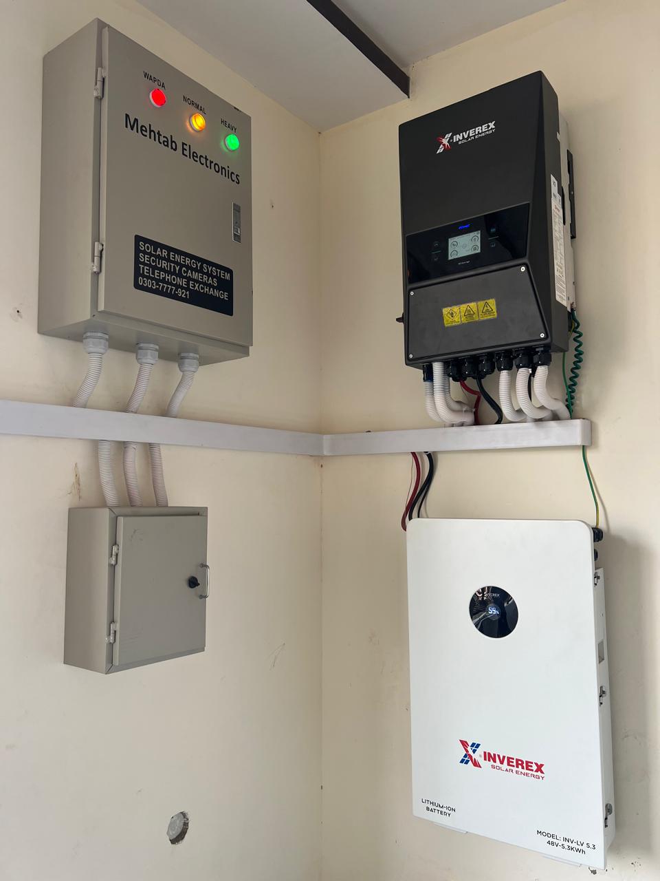 Installed inverter + DB